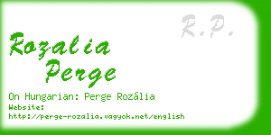 rozalia perge business card